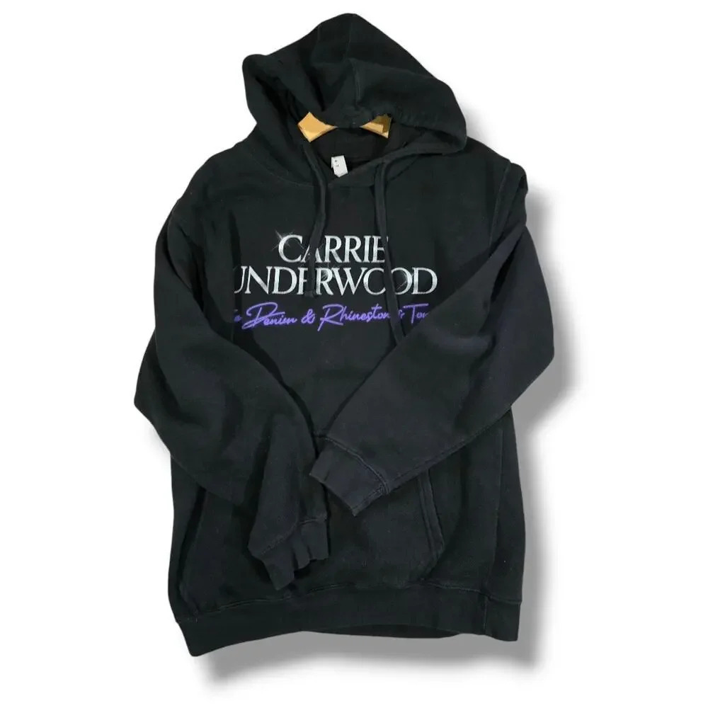 Carrie Underwood women's black " The Denim & Rhinestones Tour" hooded sweater​ - Picture 2 of 8